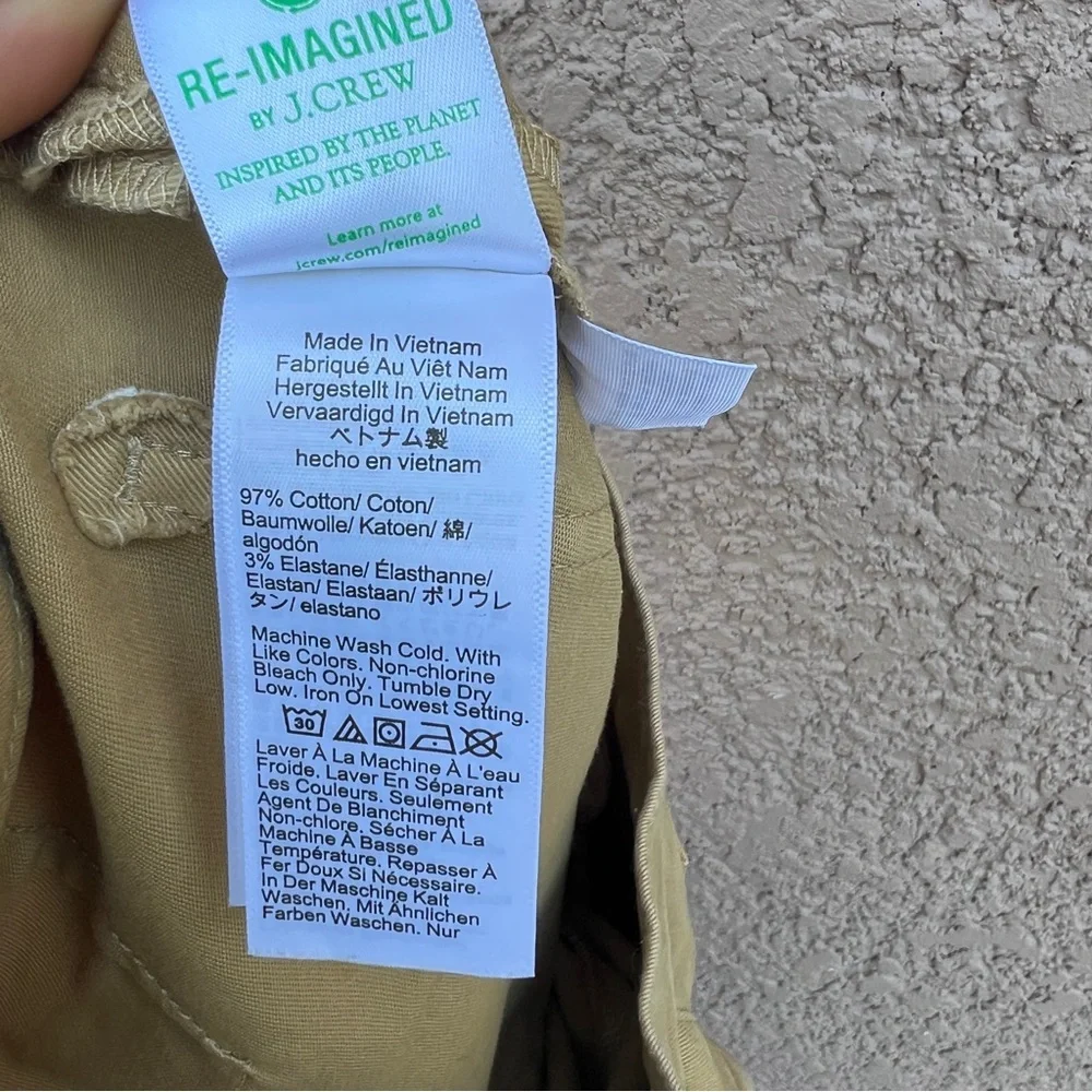 J. Crew Sailor‎ Pants Women's Size 27 Khaki Tan Casual Minimalist Contemporary
